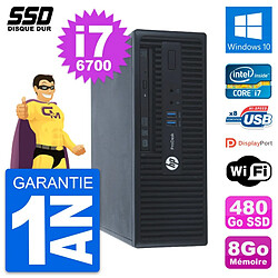 PC HP ProDesk 400 G3 SFF Intel Core i7-6700 RAM 8Go SSD 480Go Windows 10 Wifi - Occasion