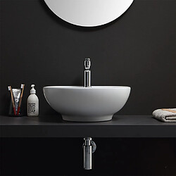 Acheter Kiamami Valentina LAVABO À POSER DESIGN ROND CÉRAMIQUE BLANC