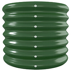 Avis vidaXL Lit surélevé de jardin Acier enduit de poudre 332x40x36 cm Vert