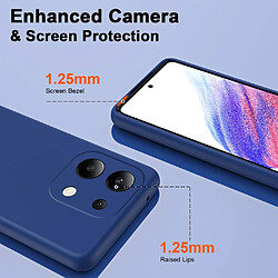 Acheter Htdmobiles Coque pour Xiaomi Redmi Note 13 4G - housse etui silicone gel fine + film ecran - BLEU FONCE