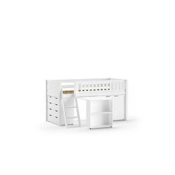 Avis VIPACK Lit Scott Bureau 2 Commodes Blanc