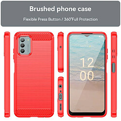 Htdmobiles Coque pour Nokia G42 5G - housse etui silicone gel carbone + verre trempe - ROUGE