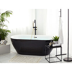 Beliani Baignoire îlot noire 160 x 75 cm CARRERA