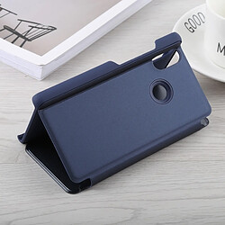 Acheter Wewoo Coque Housse en cuir pour miroir Xiaomi Mi 8 avec support bleu