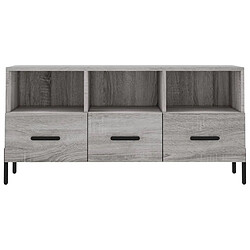 Maison Chic Meuble TV scandinave gris - Banc TV pour salon Sonoma 102x36x50 cm bois d'ingénierie -MN94842 pas cher