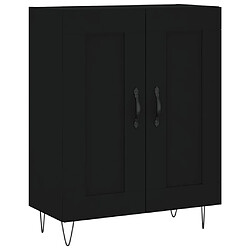 vidaXL Buffet noir 69,5x34x90 cm bois d'ingénierie