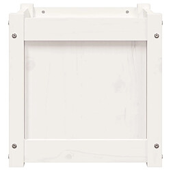 Maison Chic Jardinière,Bac à fleurs - pot de fleur blanc 40x40x40 cm bois de pin massif -GKD34208 pas cher