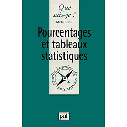 Pourcentages et tableaux statistiques