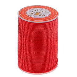 Fil de cire rond de polyester de 0.8mm cousant la couture rouge d'artisanat de bricolage