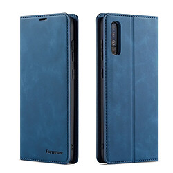 Wewoo Housse Coque Pour Galaxy A50 Forwenw Dream Series Oil Edge Fort Magnetism Étui à rabat horizontal en cuir avec support et fentes cartes et portefeuille et cadre photo bleu