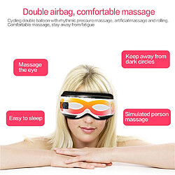 Universal Masseur d'yeux vibrant électrique pour soulager la fatigue oculaire, compresse chaude intelligente, outil de massage à pression d'air, masseur de soins oculaires | Appareil de beauté à usage domestique (blanc) pas cher