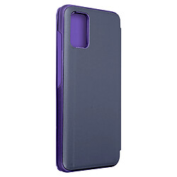 Avizar Housse Samsung Galaxy A03S Clapet translucide Design Miroir Support Vidéo violet