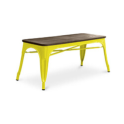 ICONIK INTERIOR Banc Design Industriel - Bois et Métal - Stylix Jaune