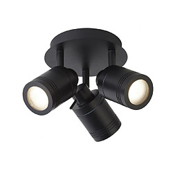 Searchlight Plafonnier Spot Samson Acrylique,plastique,acier inoxydable,acier doux Noir mat 3 ampoules 16cm