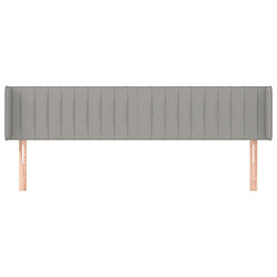 Avis Maison Chic Tête de lit scandinave avec oreilles,meuble de chambre Gris clair 183x16x78/88 cm Tissu -MN45711