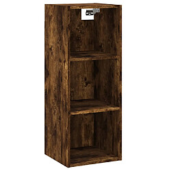 Avis vidaXL Buffet haut Chêne fumé 34,5x32,5x180 cm Bois d'ingénierie