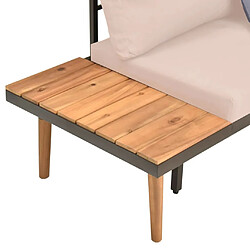 Maison Chic Salon de jardin 4 pcs + coussins - Mobilier/Meubles de jardin - Table et chaises d'extérieur Bois massif d'acacia -MN48465 pas cher