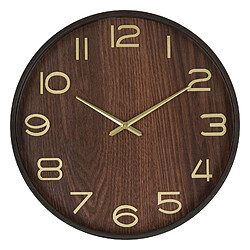 Atmosphera, Createur D'Interieur Horloge en bois - Diam 38 cm - Marron foncé