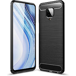 Xeptio Coque brossée noire Xiaomi Redmi Note 9 PRO Carbon Fiber Antichoc - Accessoires Pochette Case