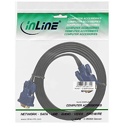 Avis Câble plat InLine® S-VGA 15 HD mâle à mâle noir 1m