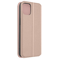 Avizar Étui iPhone 13 Clapet Portefeuille Fonction Support Vidéo Rose gold