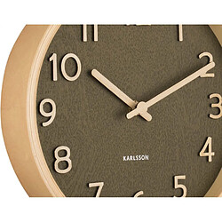 Acheter Karlsson Horloge ronde en bois Pure 22 cm vert mousse.