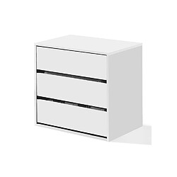 ANCHORAGE Commode de chambre - Contemporain - Blanc mat - L 57 cm