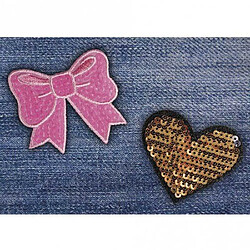 Rayher Patch thermocollant avec strass 5 x 4,5 cm - Cœur