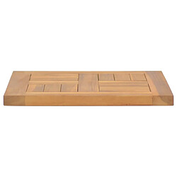 Avis vidaXL Dessus de table carré 40x40x2,5 cm Bois de teck massif