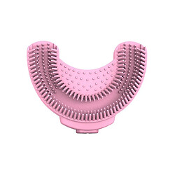 Universal Brosse à dents électrique pour enfants, minuterie intelligente, tête de brosse à ultrasons 2 en 1U et brosse à langue (rose)