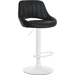 Non Tabouret de bar Milet simili cuir blanc