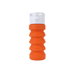 Bouteille d'eau pliable de voyage de bouilloire en silicone 400 ml Sports Fitness Running Cup-Orange