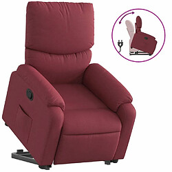 Maison Chic Fauteuil Relax pour salon, Fauteuil inclinable rouge bordeaux tissu -GKD12536