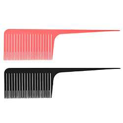 2pcs Coupe Antistatique Surlignage Peignes à Cheveux Larges Dents Peigne de Teinte de Coiffeur