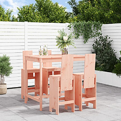 Maison Chic Table de bar et chaises d'extérieur 5 pcs,Ensemble de bar de jardin pour relax bois massif de Douglas -GKD143278