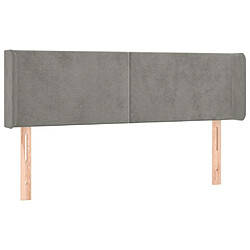 Avis Maison Chic Tête de lit scandinave à LED,meuble de chambre Gris clair 147x16x78/88 cm Velours -MN76414