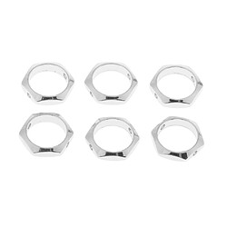 6pcs hexagone perle cadre dame sexangle charmes boucles d'oreilles bricolage perles artisanat