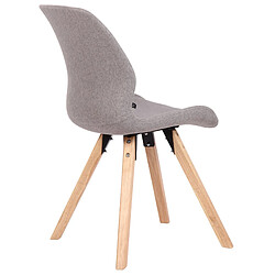 Avis Decoshop26 Lot de 2 chaises de salle à manger en tissu gris style scandinave pieds bois CDS101131