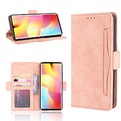 Etui en PU avec support rose pour votre Xiaomi Mi Note 10 Lite