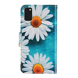 Etui en PU impression de motifs fleur blanche pour votre Samsung Galaxy A41 (Global Version)