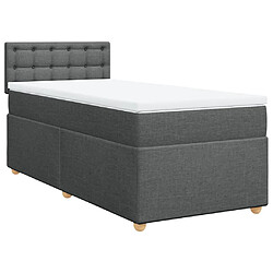 Avis Vidaxl Sommier à lattes de lit avec matelas Gris foncé 80x200 cm Tissu