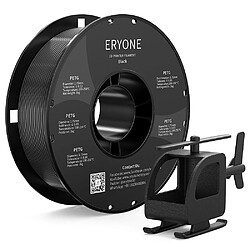 None Filament PETG ERYONE pour imprimante 3D 1,75 mm Tolérance 0,03 mm 1 kg (2,2 lbs)/bobine - Noir