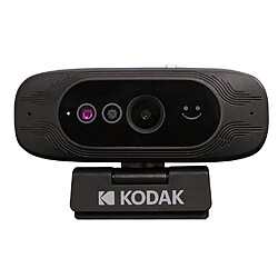 KODAK Access Webcam: Caméra de Vidéoconférence Professionnelle HD 1080p avec Reconnaissance Faciale Windows Hello et Plug and Play - Noir 