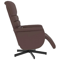 Avis vidaXL Fauteuil inclinable de massage repose-pieds marron similicuir