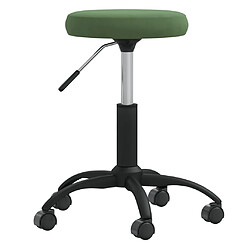 vidaXL Tabouret de massage Velours Vert foncé