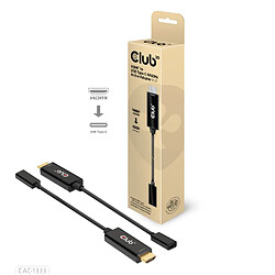 CLUB 3D CAC-1333 câble vidéo et adaptateur 0,22 m HDMI Type A (Standard) USB Type-C Noir