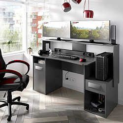 MIRAKEMUEBLE Bureau d'installation Fosk gamer Graphite