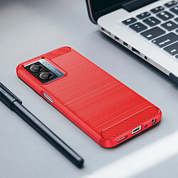 Acheter Htdmobiles Coque pour Oppo A77 5G / A57 4G / 5G / Realme Narzo 50 5G - housse etui silicone gel carbone + film ecran - ROUGE