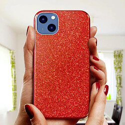 Acheter Avizar Coque iPhone 13 Paillette Amovible Silicone Semi-rigide rouge