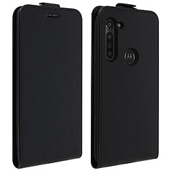 Avizar Étui Motorola Moto G8 Power Housse Clapet Vertical Protection Porte-carte Noir